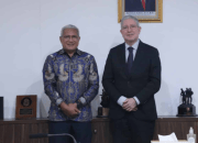 Kepala Badan Narkotika Nasional Republik Indonesia (BNN RI), Marthinus Hukom, menerima kunjungan kehormatan dari Duta Besar Ekuador untuk Indonesia, Luis Arellano Jibaja, bersama wakilnya, Pablo Bonifaz Arboleda, pada Selasa (4/3).