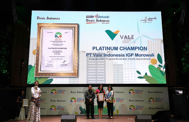 Program Health Improvement PT Vale IGP Morowali Raih Platinum Champion dan Special Achievement BISRA 2025