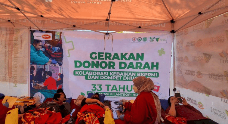BKPRMI Sulsel, Dompet Dhuafa dan UTD Dinkes Sulsel Gelorakan Aksi Kemanusiaan Donor Darah