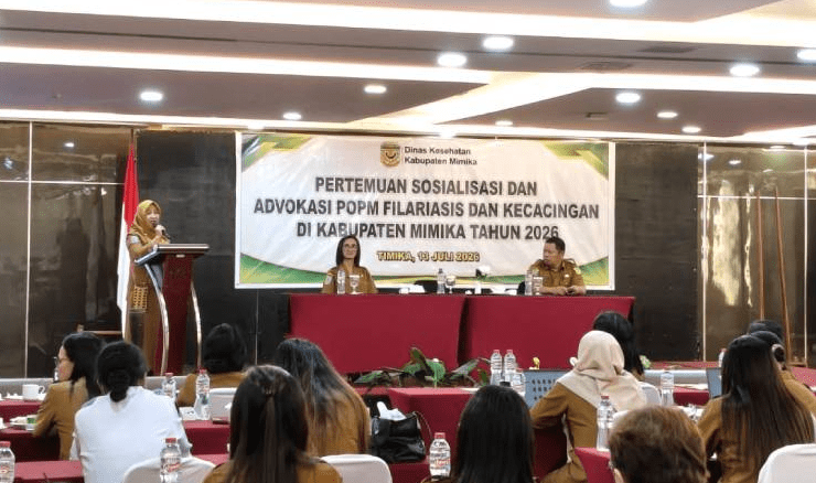 Cacingan Sumbang 40 Persen Kasus Stunting Di Mimika, Dinkes Perkuat Koordinasi Lewat Sosialisasi POPM Filariasis